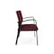 Lesro Newport 2 Seat Tandem Seating Metal Frame No Center Arms, Black, OH Wine Upholstery NP1501 - alternate 2